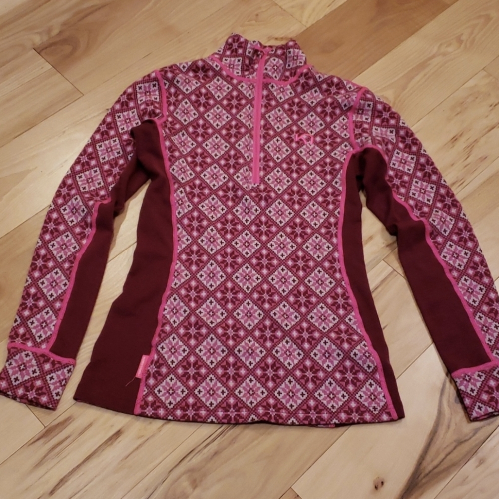 KARI TRAA 100% Merino Wool 1/4 Zip Baselayer Sweater